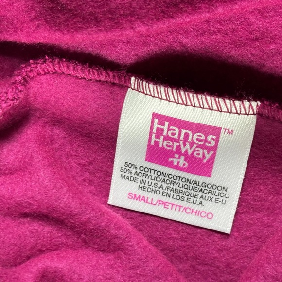 Vintage Hanes Her Way Sweatpants Womens Small Pink Roomy Fit Tapered 90s USA NWT - Picture 5 of 11